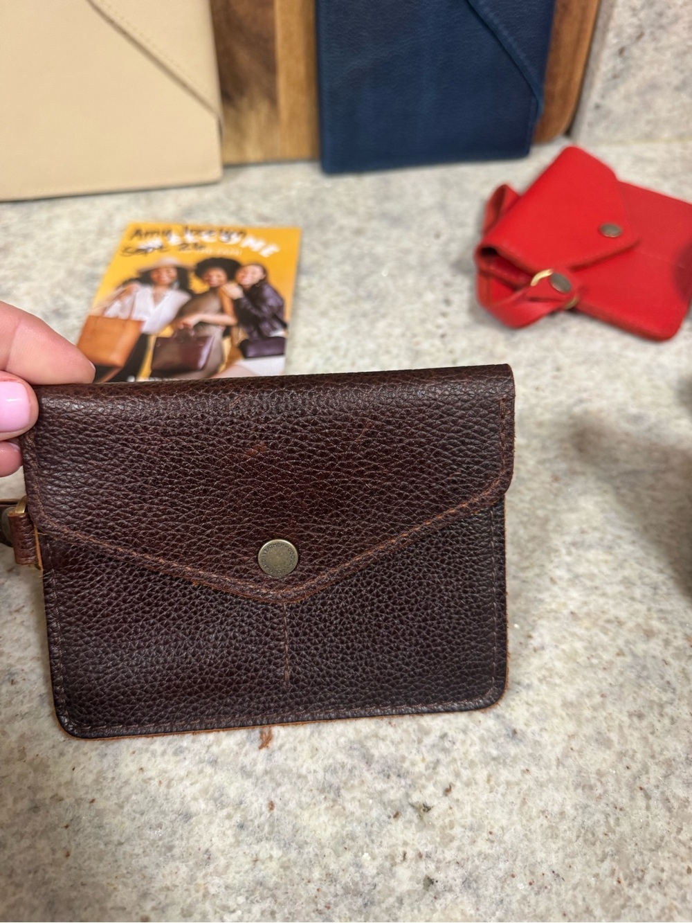Portland Leather Coldbrew Passport Wristlet